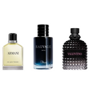 Coffret Élégance Virile – Sauvage Parfum de Dior, Uomo Born in Roma de Valentino et Armani Eau Pour Homme de Giorgio Armani [100 ml]